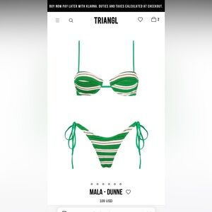 Triangl MALA DUNNE bikini size small
